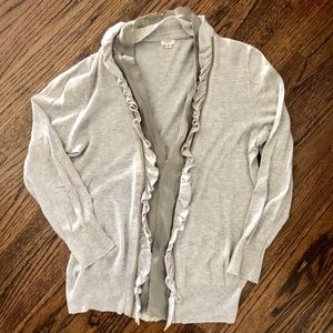 J. Crew Factory Ruffle Cardigan